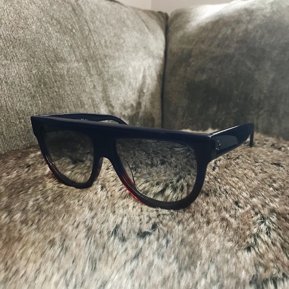 Celine CL 41026/S Blue Burgundy Shadow Sunglasses Authentic - Picture 2 of 7